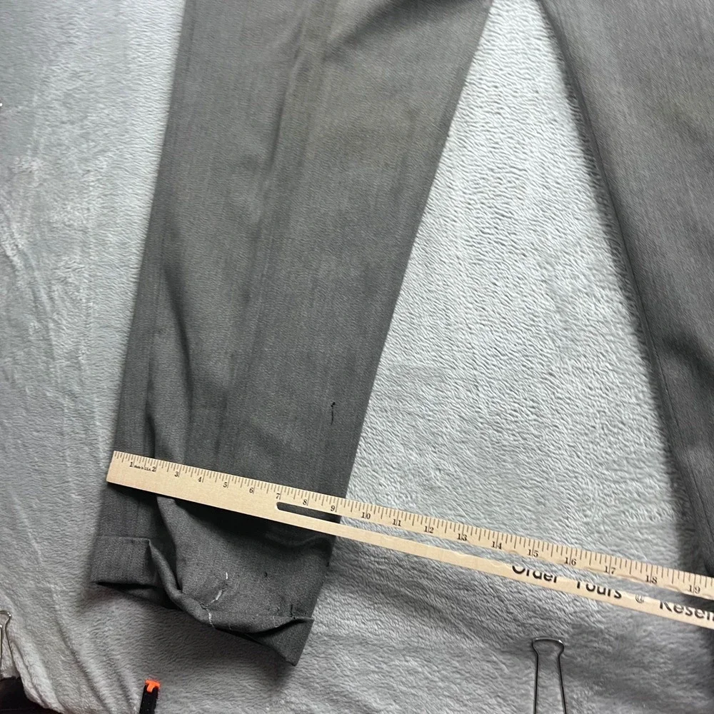 Zanella Mens Grey Pleated Cuffed Dress Pants Made in Italy‎ Size 36